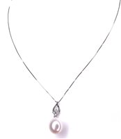 Halskette Comete Dame Rugiada in Weißgold Perla GLP 580 - GLP 580